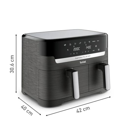 Dual Easy Fry & Grill Air fryer 8.3 L / 2.2kg Coal Grey - Image 8
