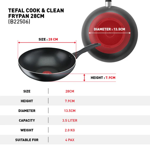 Tefal Cook & Clean 4 Pcs Set (SCP + WP + Small Spatula) - Image 10