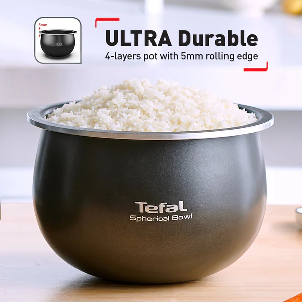 Tefal Easy Rice Fuzzy Plus Logic Rice Cooker 1.8L RK736B (10 cups) - Image 4