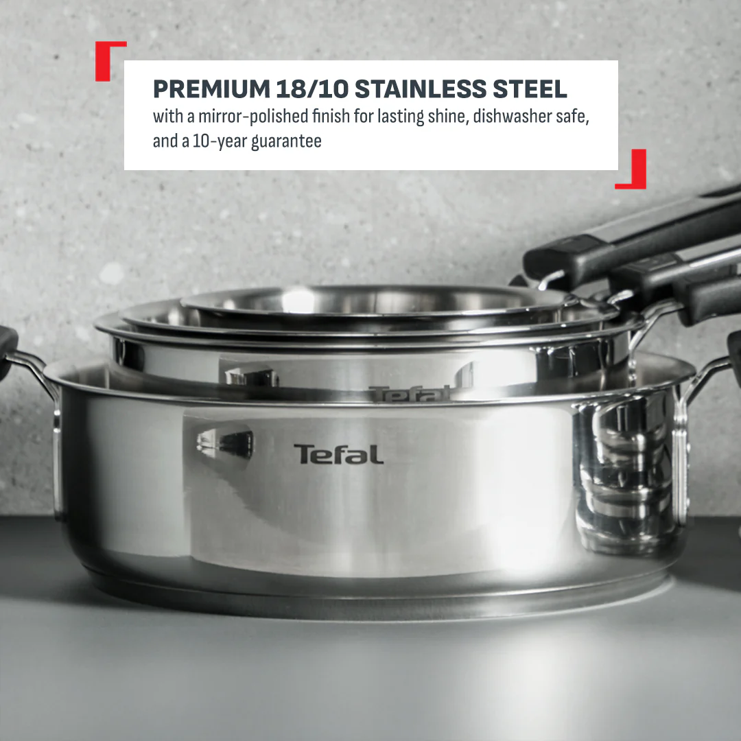 Tefal Emotion Plus Saucepan 18cm w/Lid (Stainless Steel) - Image 3