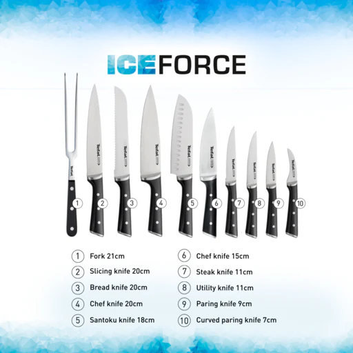 Tefal Ice Force Stainless Steel Chef Knife 15cm - Image 6